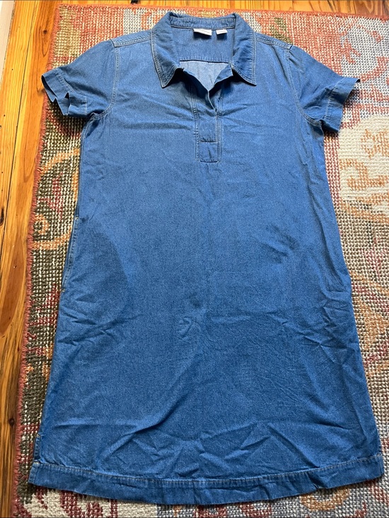 The vermont country store Dresses & Skirts - Vermont Country Store Denim Popover Dress Size M 100% Cotton